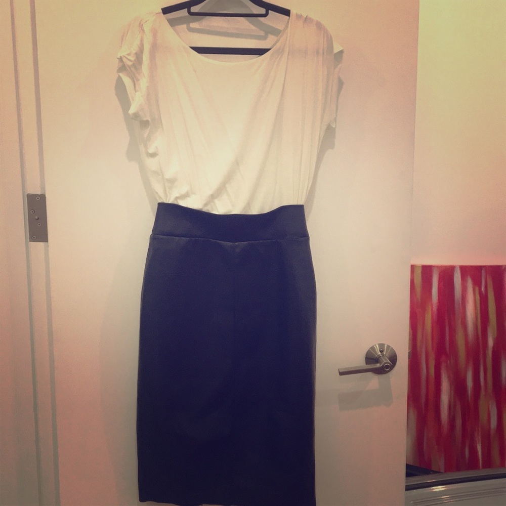 Bailey44 dress with leather